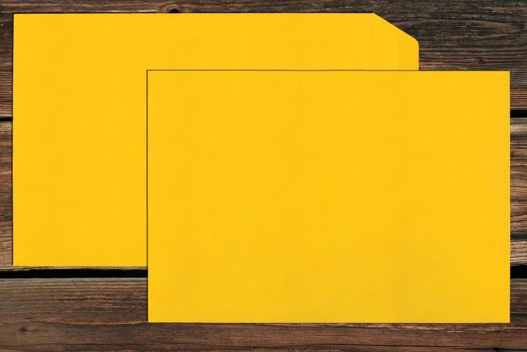 Versandtaschen 220x312 mm Nassklebend Butterblumengelb 120 g/qm